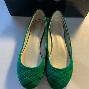 Green Ollio Flats/Ballet Shoes Size 8